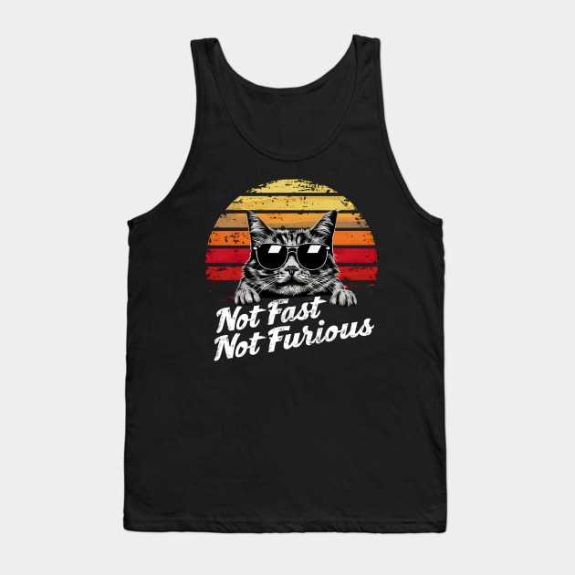 Not Almost Not Furious Lazy Relaxed Cat Tank Top by Primo Style